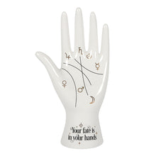 Load image into Gallery viewer, White Ceramic Palmistry Hand Ornament