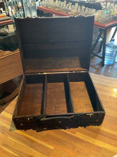 Load image into Gallery viewer, Antique Wooden Travel Suitcase Storage Box Rosewood Color abx 03
