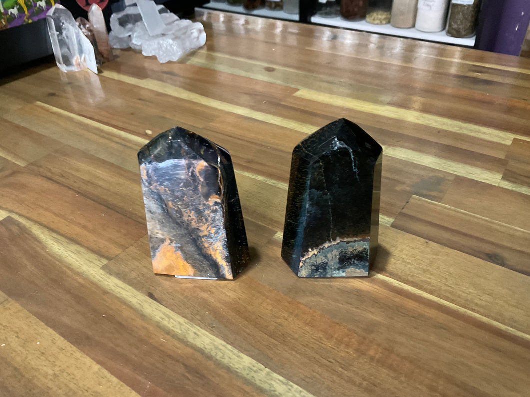 Blue Tigers Eye w/ Hematite