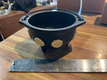 Load image into Gallery viewer, 7 Chakra Cast Iron Cauldron 5.5” br66
