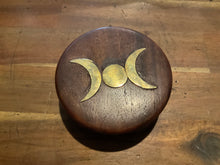 Load image into Gallery viewer, Triple Moon Wooden Herb Grinder
