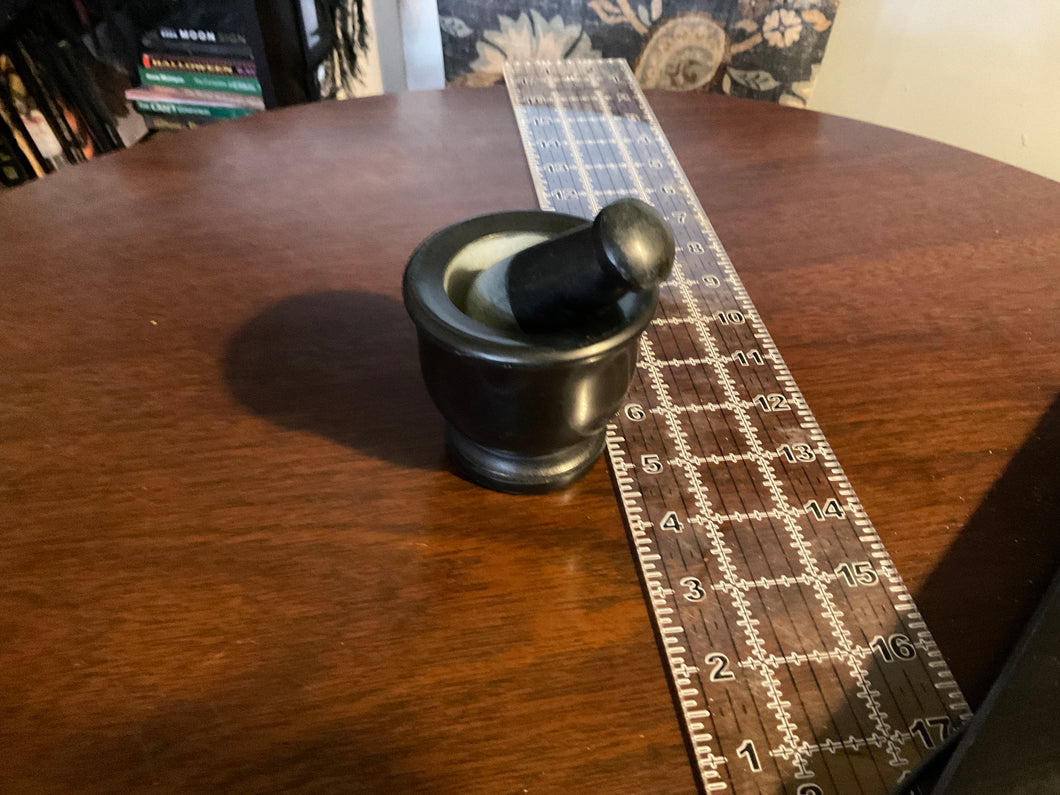 Black Soapstone Mortar & Pestle