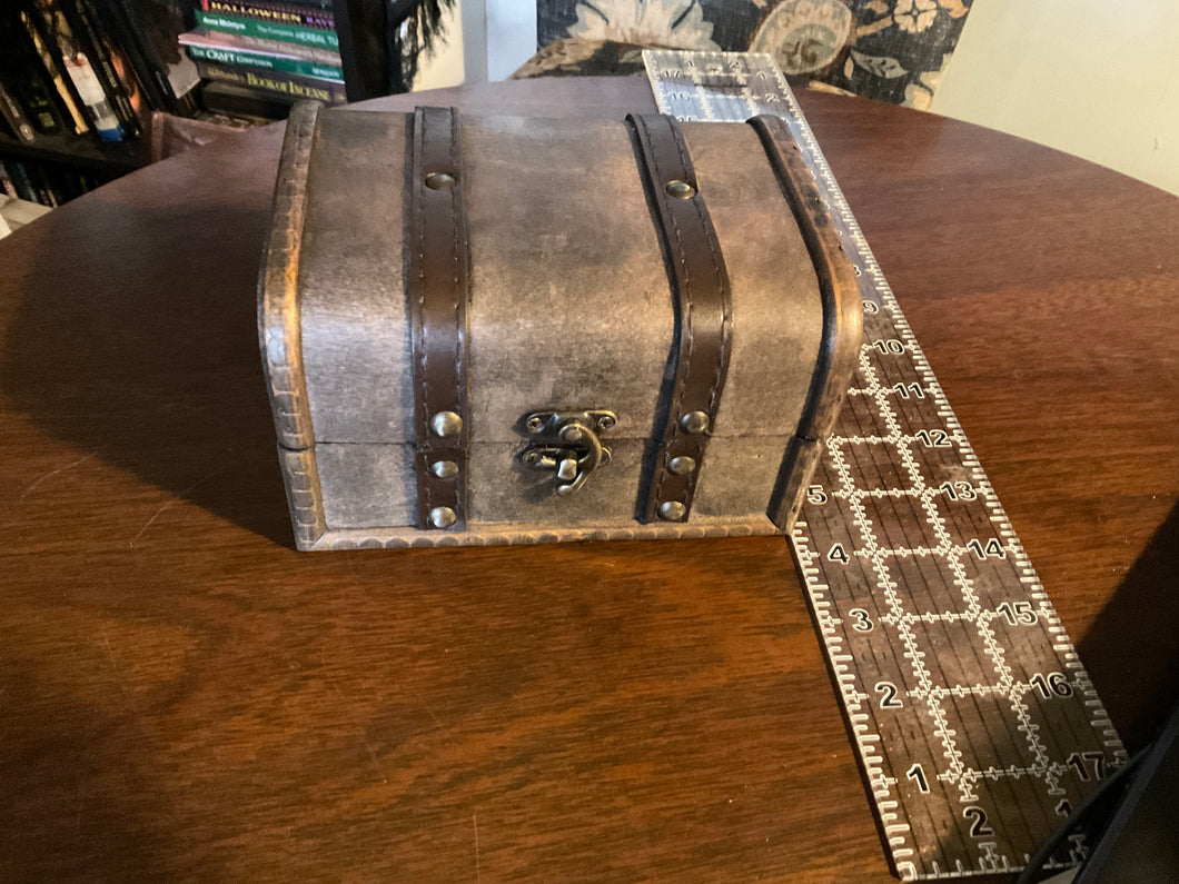 Antique Wooden Chest Box Rosewood Color