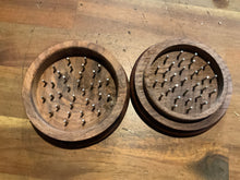 Load image into Gallery viewer, Pentagram Carved Wooden Herb Grinder
