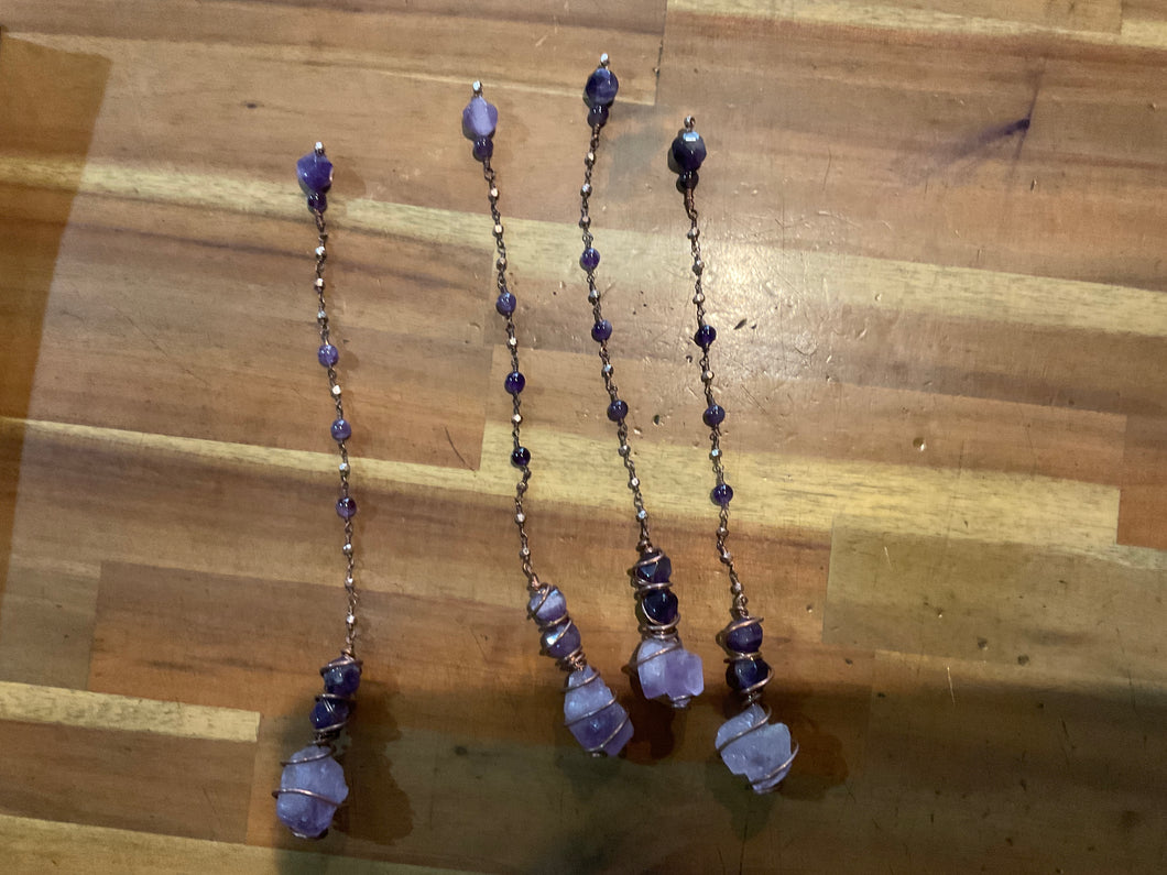 Raw Amethyst Wrap Pendulum