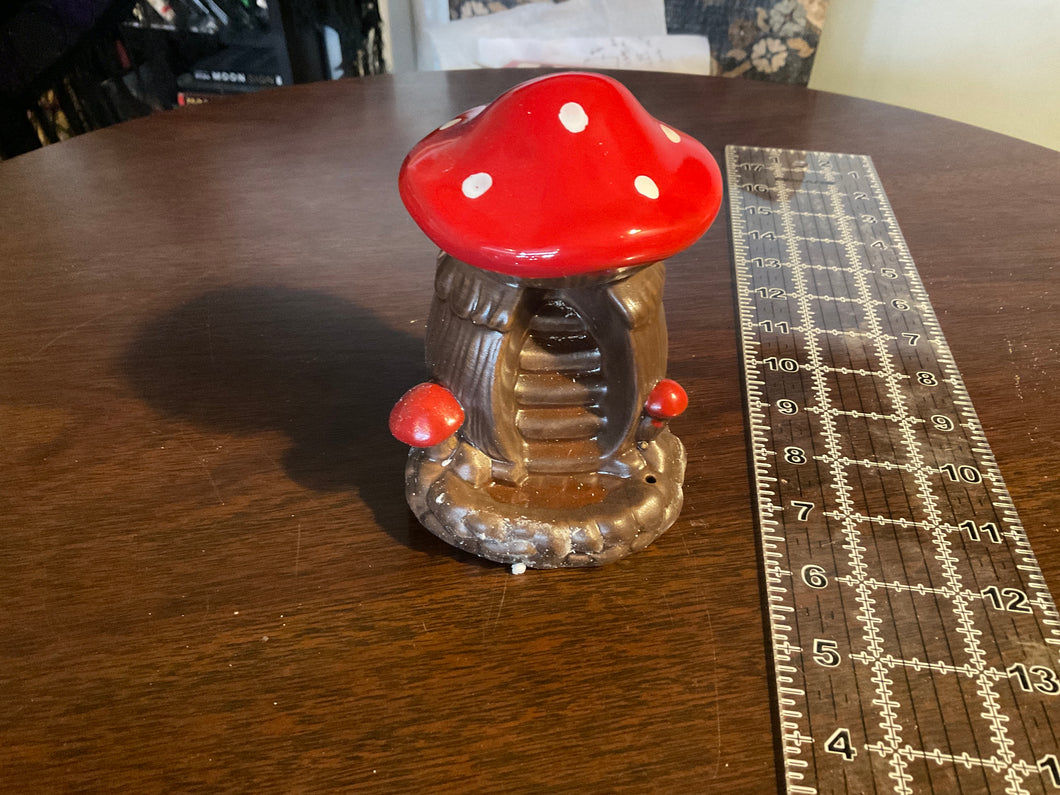 Mushroom House Backflow Cone/ Incense Burner