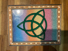 Load image into Gallery viewer, celtic triquetra with stone inlay
