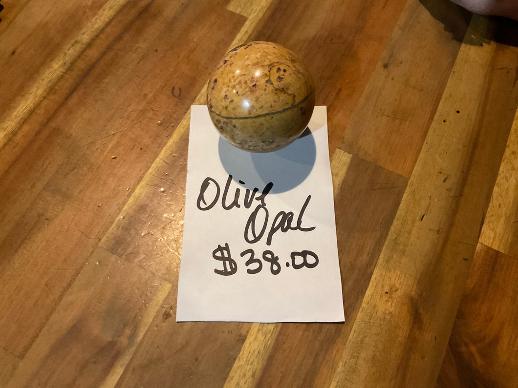 Olive Opal Sphere