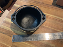 Load image into Gallery viewer, 7 Chakra Cast Iron Cauldron 5.5” br66
