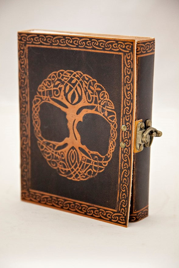 Leather Celtic Tree Journal w/ Latch