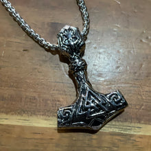 Load image into Gallery viewer, Vintage Nordic Viking Hammer Necklace
