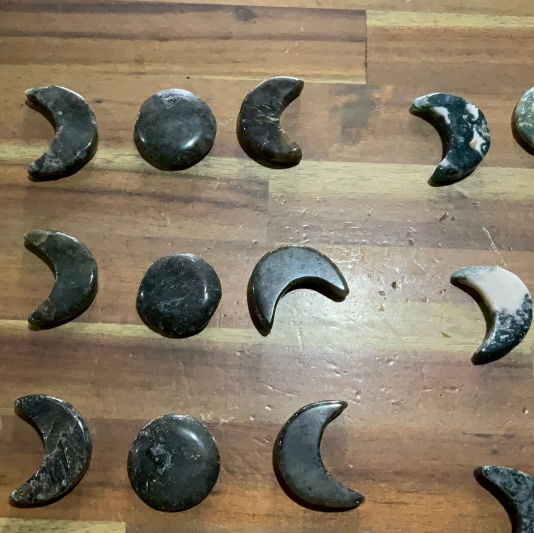 Triple Moon Stone Set