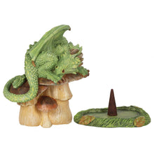 Load image into Gallery viewer, Green Dragon Incense Cone Burner By Anne Stokes
