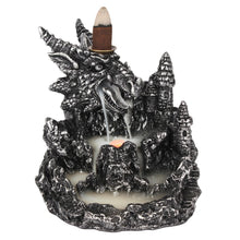 Load image into Gallery viewer, Silver Dragon Backflow Incense Burner W/ Light
