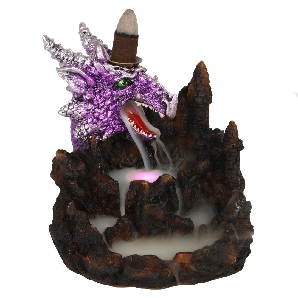 Purple Dragon Backflow Incense Burner W/ Light