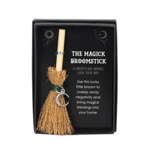Load image into Gallery viewer, Crescent Moon Mini Magick Broomstick
