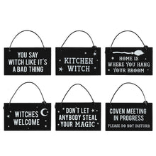 Load image into Gallery viewer, Witchy Hanging Mini Signs
