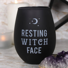 Load image into Gallery viewer, Resting Witch Face Stemless Wine Glass
