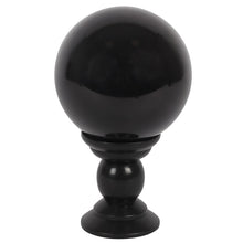 Load image into Gallery viewer, Large Black Crystal Ball on Stand
