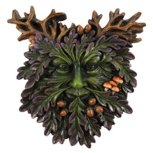Load image into Gallery viewer, Small Green Man Face Plaque
