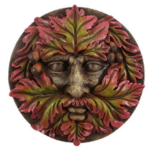 Load image into Gallery viewer, Green Man Round Face Plaque
