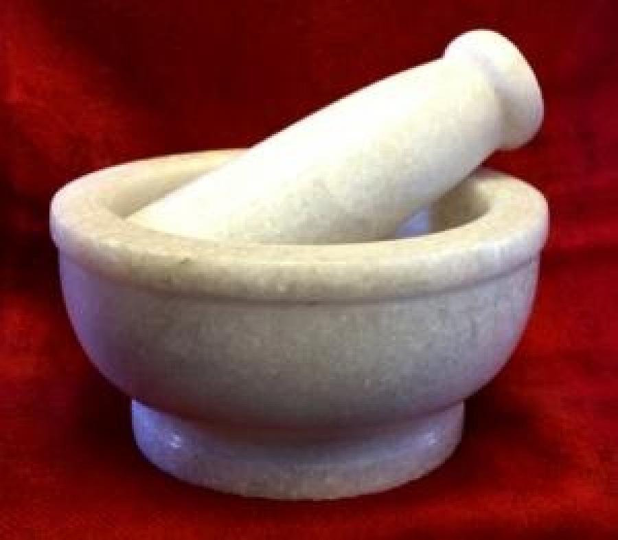 White Marble Mortar & Pestle