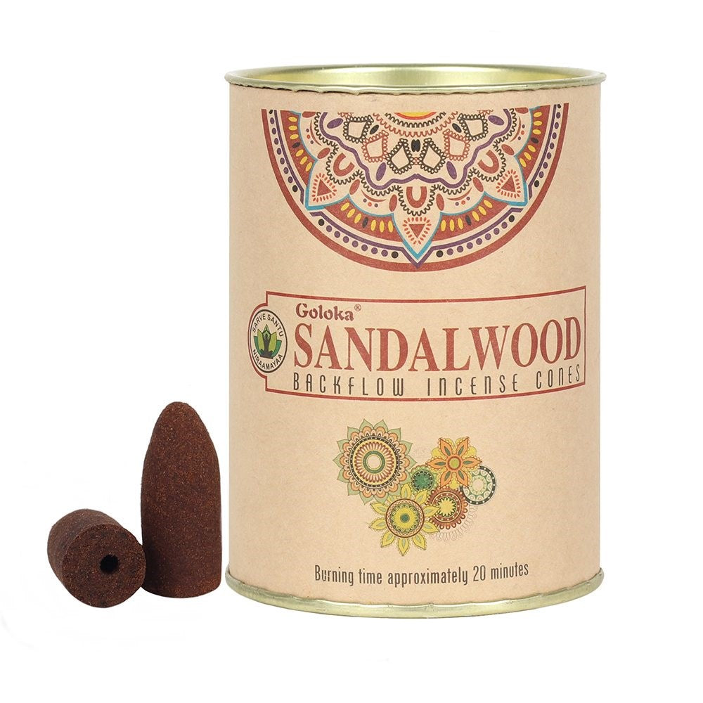 Goloka Sandalwood Backflow Cones - 24ct