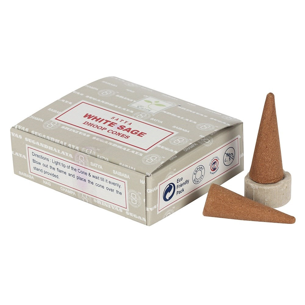 White Sage Dhoop Cones - 12ct